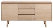 Nízka komoda v dekore duba v prírodnej farbe 150x75 cm Nagano – Actona