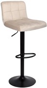Barová stolička ARAKO zamatová, čierna / béžová