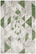 Koberec Garda P563B kosoštvorce, zelený / sivý