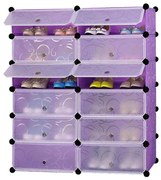 Botníkový organizér z plastu, rôzne farby- fialový