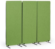 Akustický paraván, deliaca stena 160 x 60 cm, 3 ks v balení, 100% polyester, spojiteľná na zips, zelená