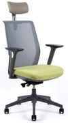 OFFICE PRO Kancelárska stolička PORTIA sivá zelená