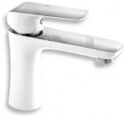 Novaservis Nobless Tina umyvadlová batéria s clic-clacem biela/chróm 38003.1