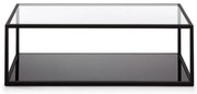 Čierny konferenčný stolík Kave Home Green Hill, 110 x 60 cm