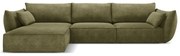 Zelená rohová pohovka (ľavý roh) Vanda - Mazzini Sofas