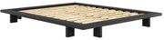 Čierna dvojlôžková posteľ z borovicového dreva s roštom 160x200 cm Japan - Karup Design