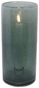 Zelený sklenený svietnik na úzku sviečku Elvira green - Ø 10*22 cm