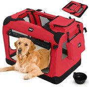 Leopet Prepravný box pre psov XXXL,102 x 69 x 69 cm, červený