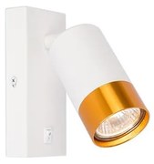 Nástenné bodové svietidlo 1xGU10/35W/230V biela/zlatá