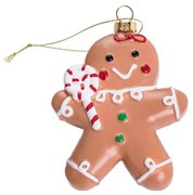 Vianočná ozdoba EVI RED perníček 710155