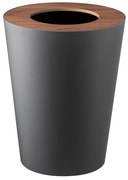 Čierny odpadkový kôš YAMAZAKI Rin Round