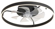Stropný ventilátor čierny 70 cm vrátane LED stmievateľný s diaľkovým ovládaním - Maddy
