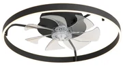 Stropný ventilátor čierny 70 cm vrátane LED stmievateľný s diaľkovým ovládaním - Maddy