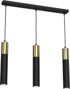 Luster na lanku CASSA 3xGU10/8W/230V čierna/zlatá