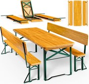 Pivný set PRAKTIK s operadlami, 170cm, hnedá Jurhan