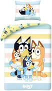 Bavlnené posteľné obliečky Bluey a jej rodina - 100% bavlna, zapínanie na zips - 70 x 90 cm + 140 x 200 cm