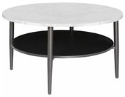 Konferenčný stolík Ella, mramor / čierna