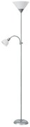 Rabalux Stojacia lampa Action 2xE27/230V/178cm, saténový chróm