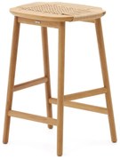 Barová stolička z dubového dreva v prírodnej farbe (výška sedadla 65 cm) Enit – Kave Home