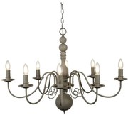 Searchlight 2268-8GY - Luster na reťazi GREYTHORNE 8xE14/40W/230V