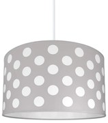 LAMPDAR Detský luster DOTS GREY 1xE27/60W/230V SA0305