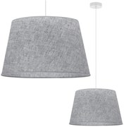 Závesné svietidlo Len1, 1x šedé textilné tienidlo, (fi 44 cm), w