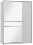 Skriňa Split 157 biely/zrkadlo