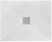 Rea Black Rock, konglomerátová sprchová vanička 100x80x3,5 cm, biela, REA-K5581