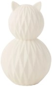 Biela porcelánová lampa mačka Cat Led - Ø 13*22 cm