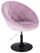 LuxuryForm DESIGN Kreslo VERA VELUR na čiernom tanieri - levanduľa