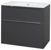 Mereo Mereo, Mailo, kúpeľňová skrinka s keramickým umývadlom 81 cm, chrómové madlo, MER-CN531