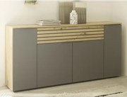 Široká komoda Milan, dub artisan/šedá%