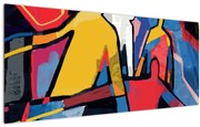 Obraz - Abstrakcia mužov (120x50 cm)