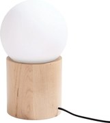 Biela/v prírodnej farbe stolová lampa so skleneným tienidlom (výška 21 cm) Surtur – Sollux