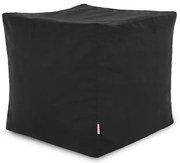 Plyšová taburetka Čierna