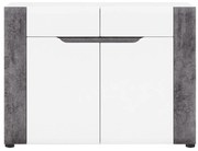 Komoda Brando B02 Biela/Betón 2d2s