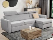 Rohová sedacia súprava Mistic, svetlo šedá látka%