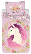Jerry Fabrics Detské bavlnené obliečky Unicorn flowers, 140 x 200 cm, 70 x 90 cm