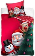 Vianočné posteľné obliečky - motív Pozdravy zo severného pólu - 100% bavlna Renforcé - 70 x 90 cm + 140 x 200 cm