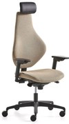 Kancelárska stolička HURRAY, vysoké operadlo, piesková