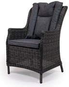 Záhradné ratanové kreslo KINGSTON tmavosivé 6,5mm