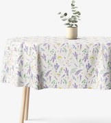 Goldea oválny obrus valencia - levanduľová záhrada 120 x 160 cm