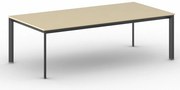 Rokovací kancelársky stôl PRIMO INVITATION, 240x120 cm, čierna podnož, breza