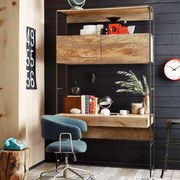 furniture-nabytek.cz - Drevený stôl s kovovým podstavcom z masívneho mangového dreva 130x213x55