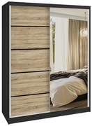 Šatníková skriňa SERENITY 133 cm dub sonoma mat MBP SERENITY SZP6/0/B/DS/0/HIAL