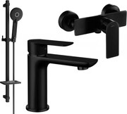 Mexen Alfa DQ40 sprchová súprava, čierna - 745704DQ40-70