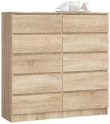 Komoda Kraft 10SZ (dub sonoma). Akcia -18%. Vlastná spoľahlivá doprava až k Vám domov. 1117157
