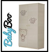 Detská šatníková skriňa s výrezom MÉĎA - prírodná