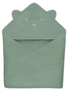 Lionelo - Detská mušelínová osuška s kapucňou Green Forest