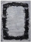 Dywany Łuszczów, Kusový koberec Core A004 Frame black/light grey, 120x170, šedá, chodba / predsieň